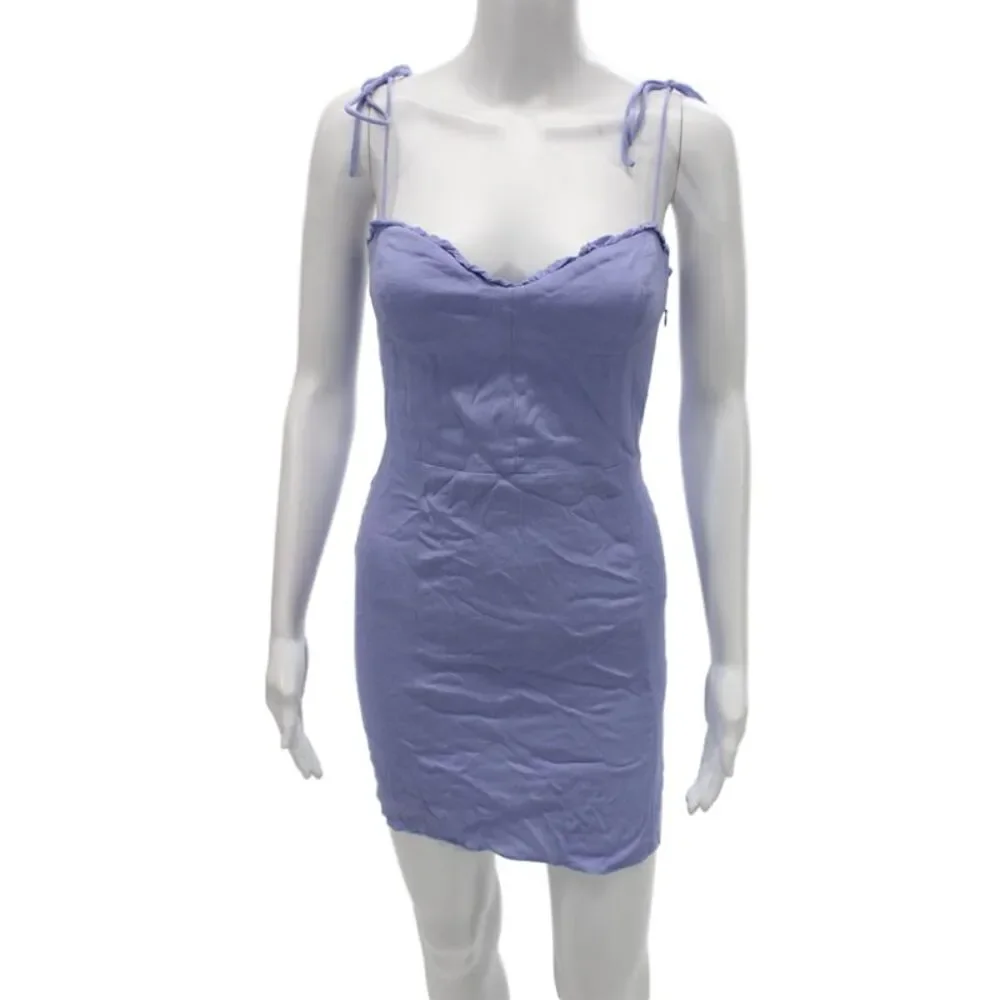 Wilfred Women Bodycon Mini Dress Purple Tie Sleeveless Knee Length Size 6
